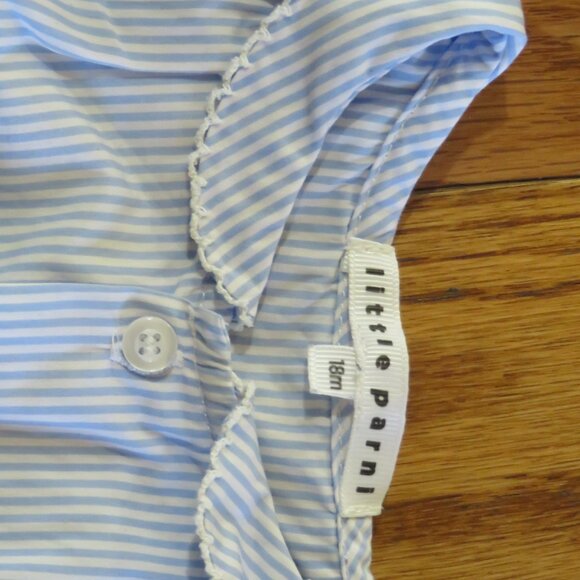 Parni Baby Blue Striped Ruffle Tunic & Bloomer Set - Picture 4 of 4